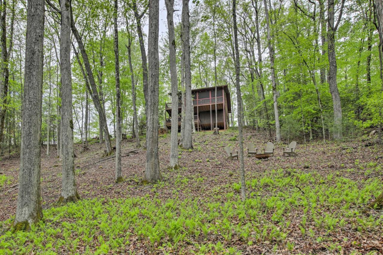 Peaceful Blue Ridge Cabin With Decks And Fire Pit Exterior photo